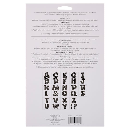 6 Pack: 4.5" Comic Serif Alphabet Stencils by Craft Smart®